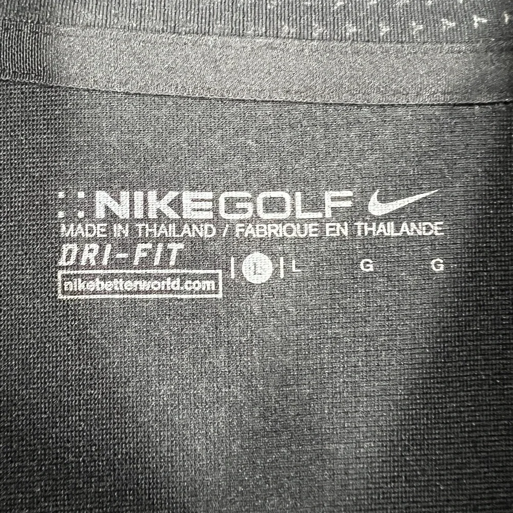 Nike Mens Shirt Golf Polo Large Black Geometric Short Sleeve New with Tags NWT